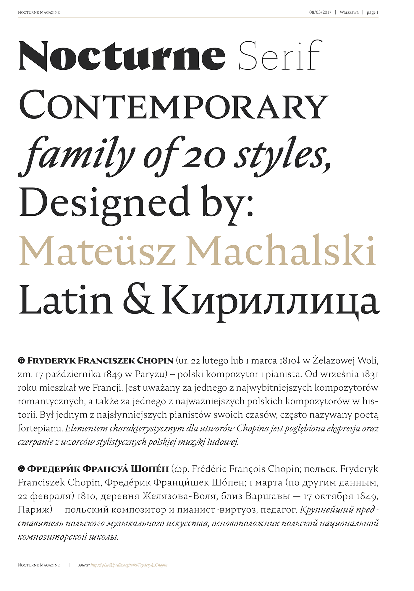 Nocturne Serif MACHALSKI MATEUSZ  font design corporate Sharp family modern warsaw types POLISH TYPOGRAPHY  contemporary
