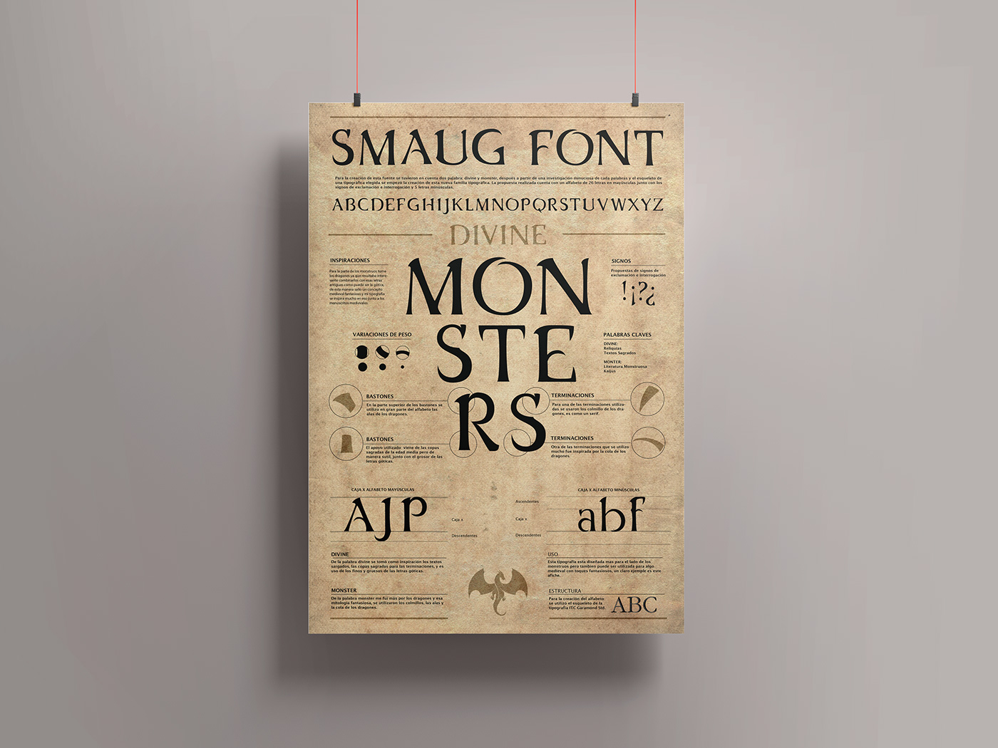 tipografia typography   Graphic Designer diseño gráfico dragons