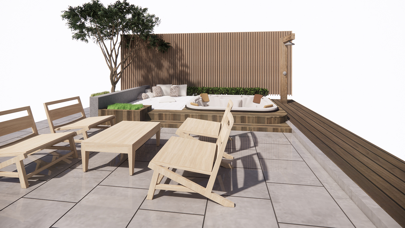 Pool architecture Render visualization interior design  exterior vray 3ds max modern garden