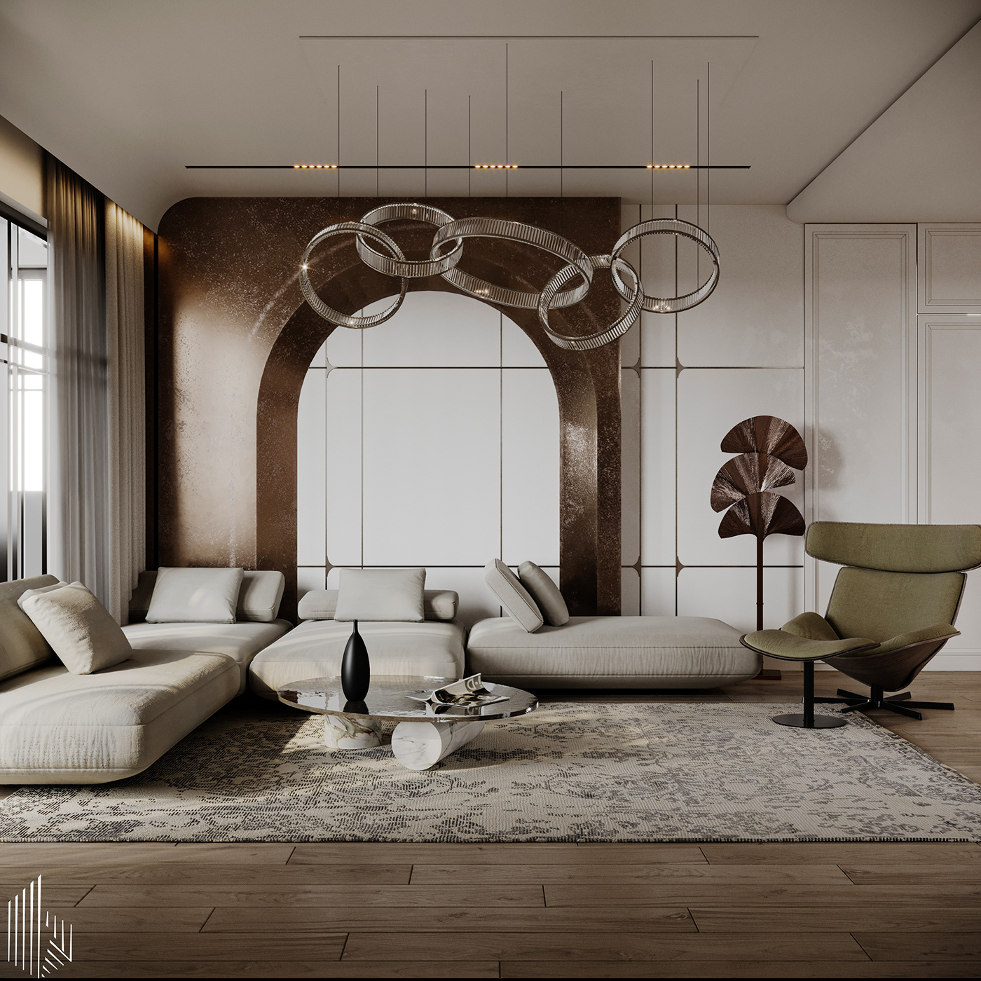 living Interior bedroom interior design  modern master bedroom luxury neoclassic visualization Render