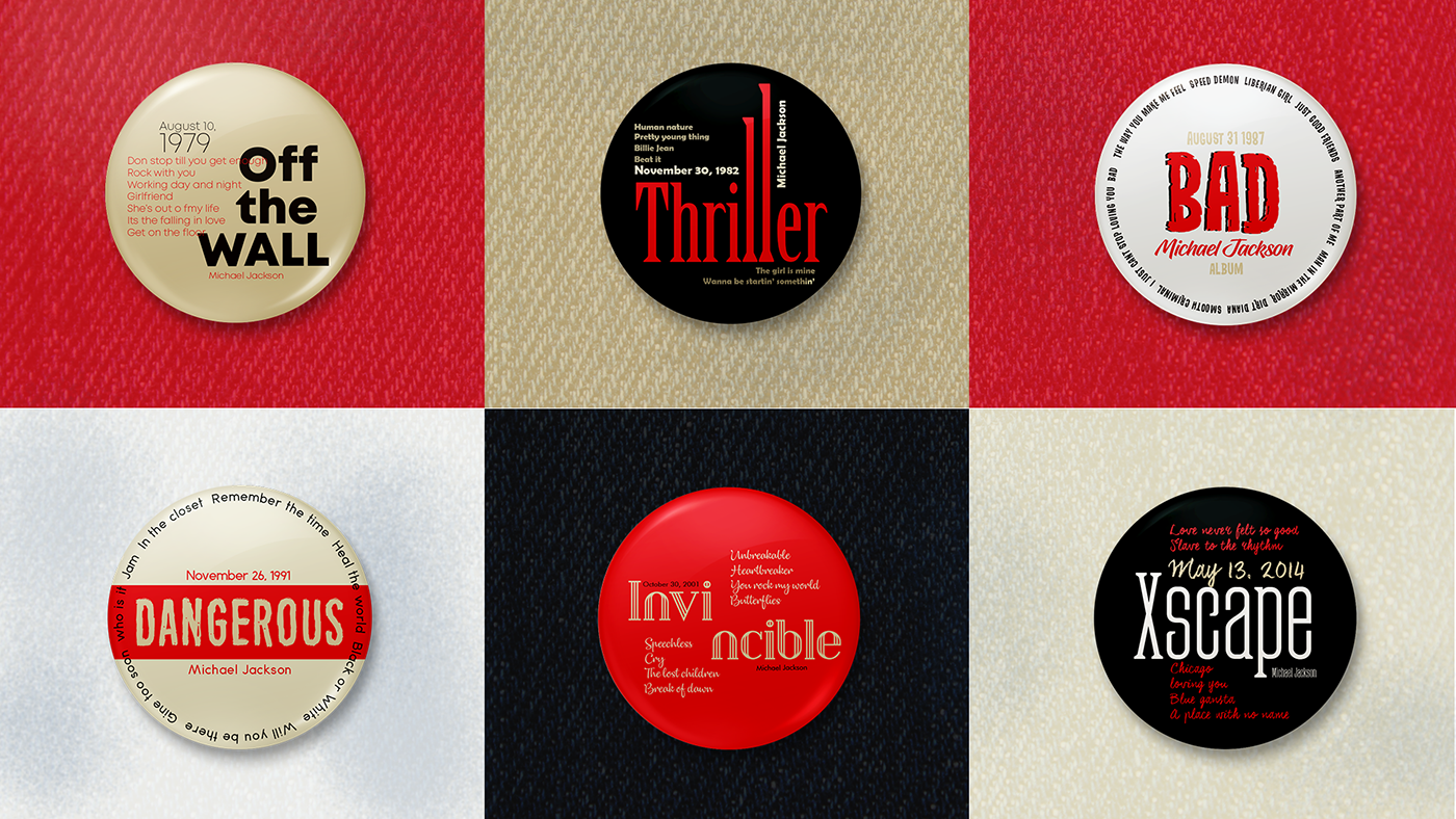 pin Badges michaeljackson Denim Fashion  merchandising typography  