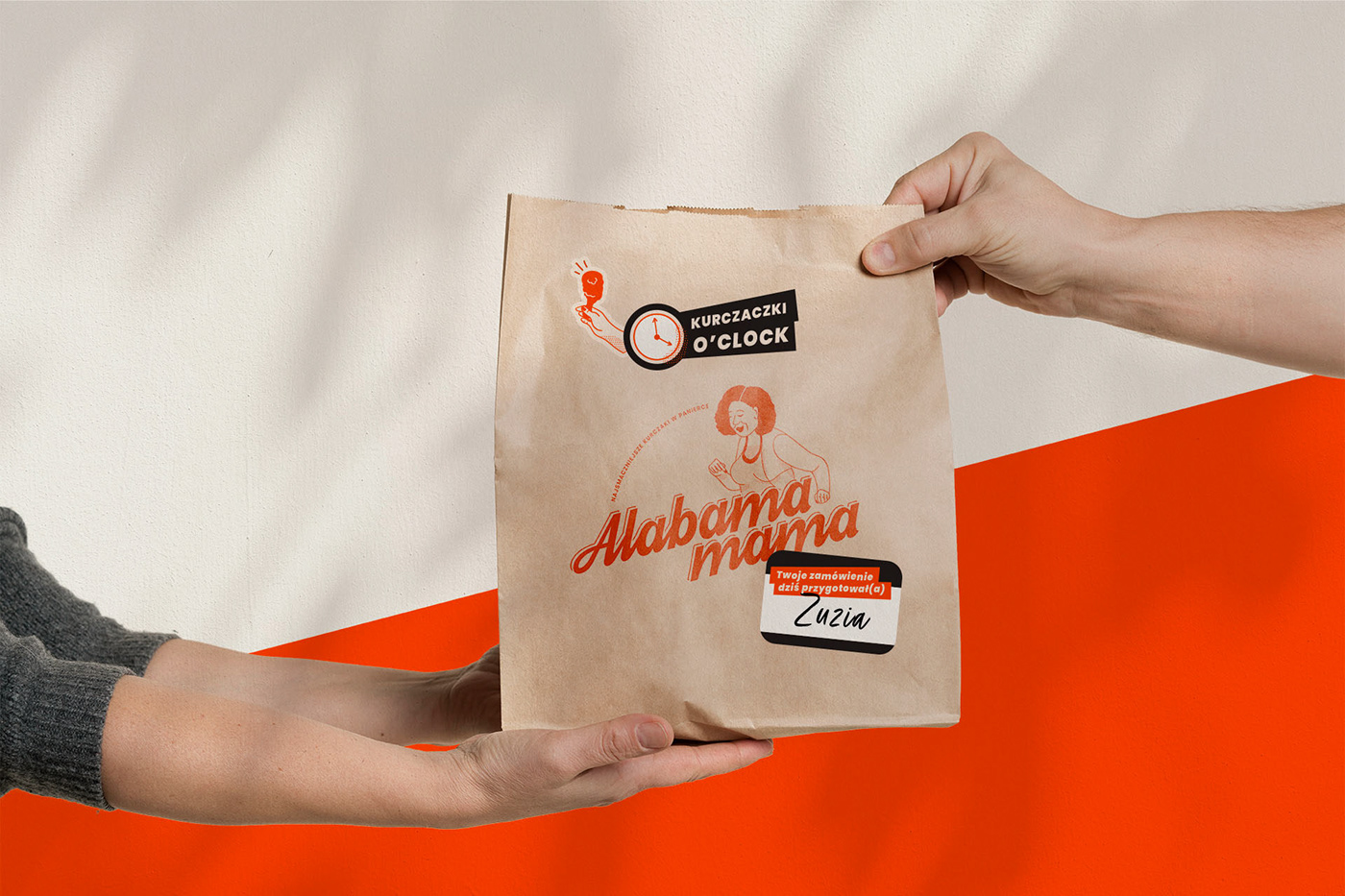 alabama branding  chrispy chicken food branding handdrawn logo pattern design  Restaurant Branding stickers design vintage logo