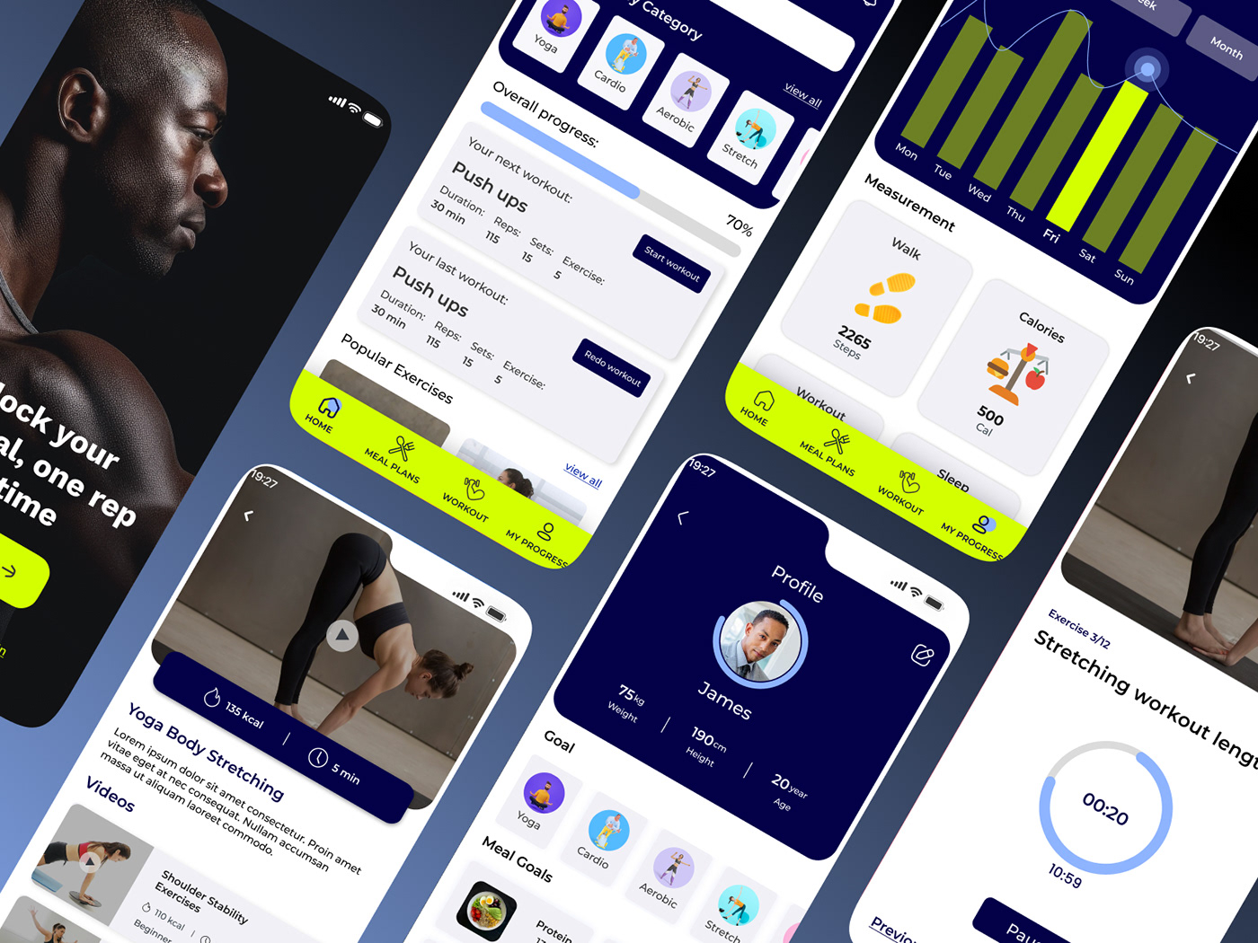 fitness app design