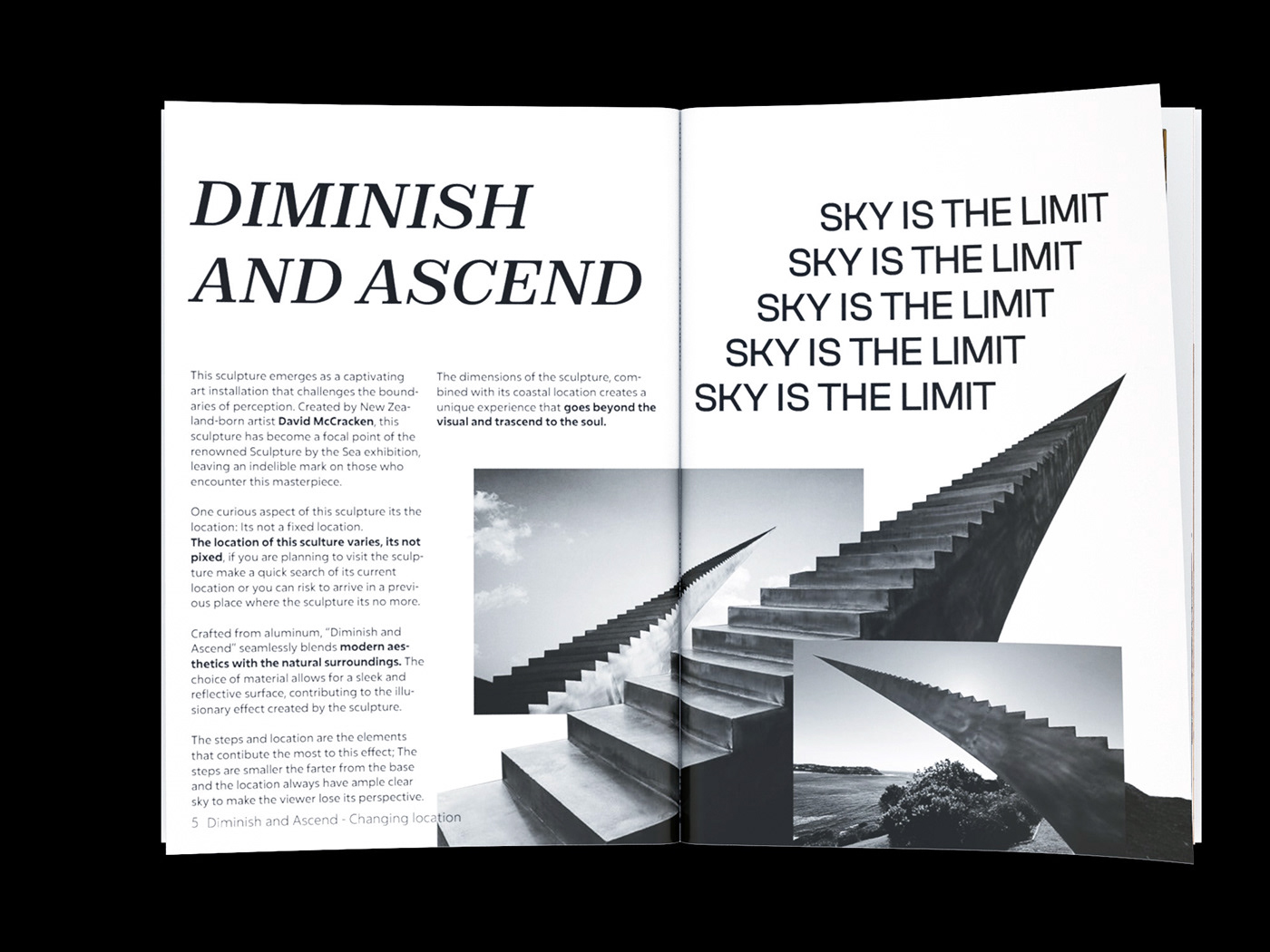 Diminish and ascend magazine section