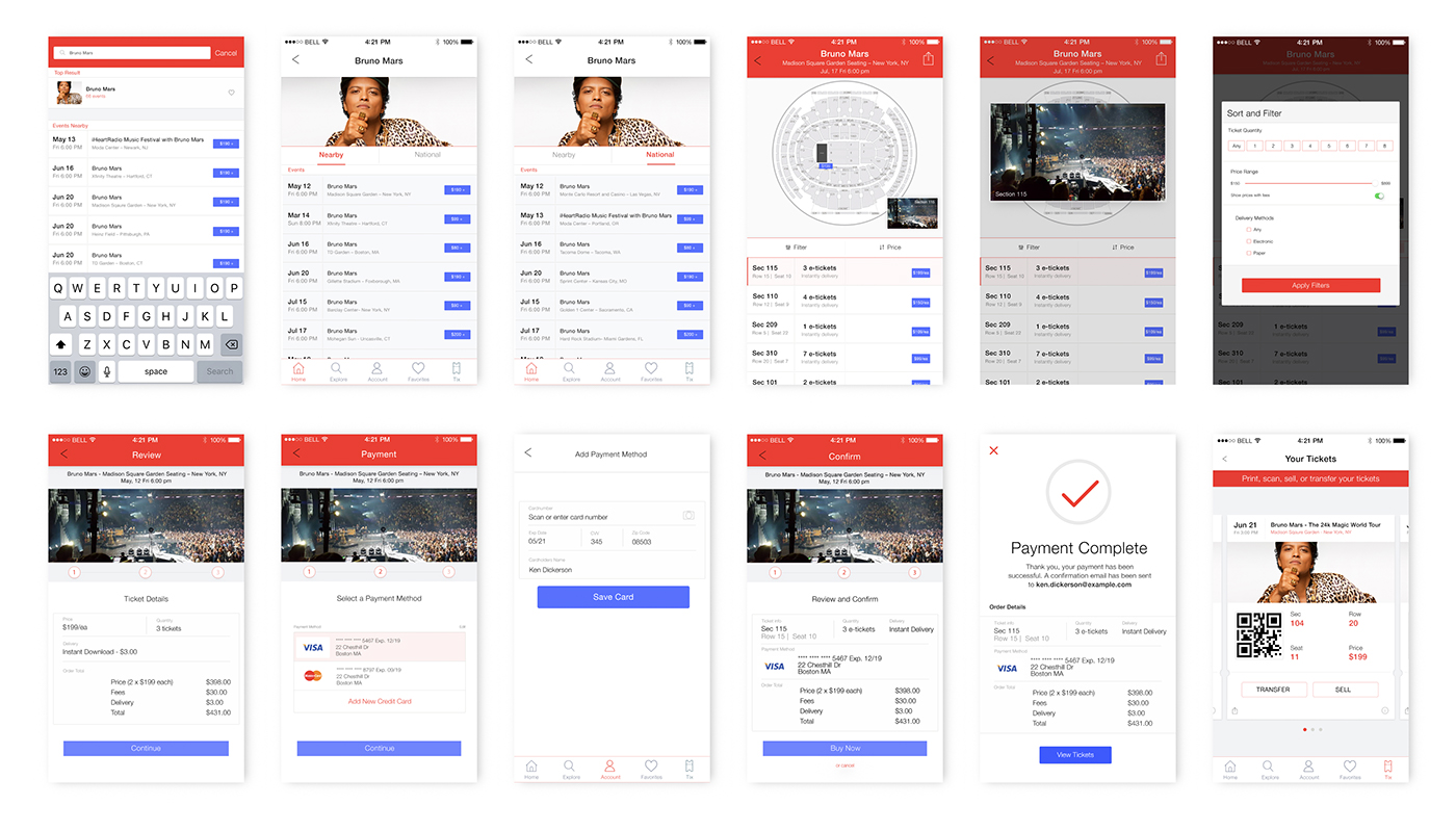 mobile design redesign Project ticket app Interaction design  UX design ui design
