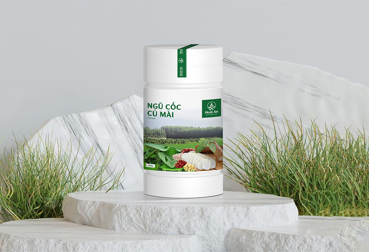 Thiết kế bao bì hộp ngũ cốc củ mài | Wild yam packaging design