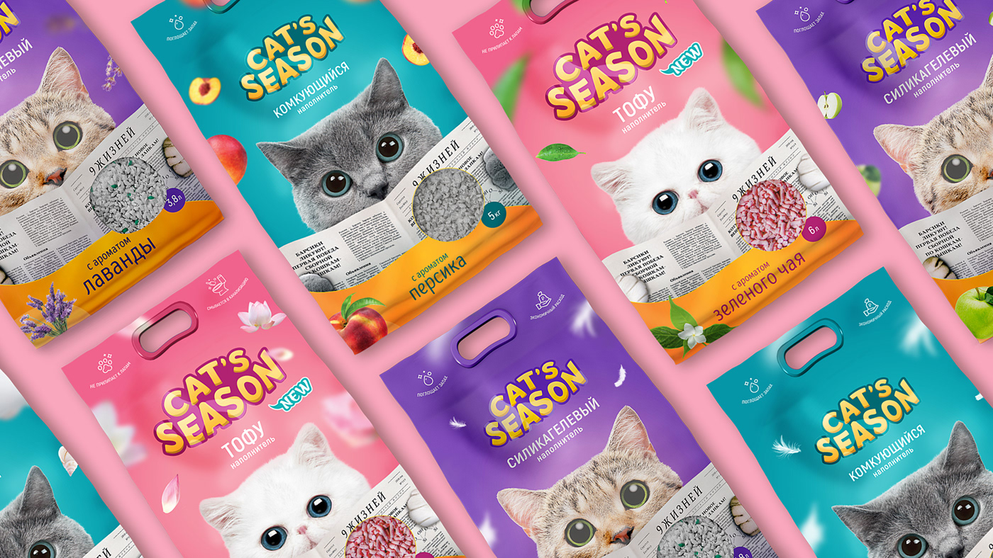 Aroma Cat Cat Litter cats color design Fruit package Packaging packing
