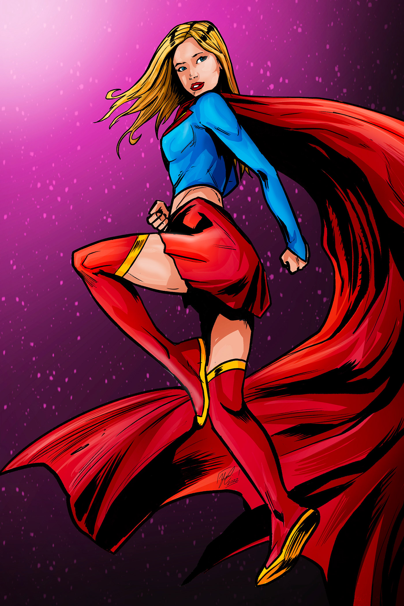art artwork Character design  Digital Art  digital illustration Drawing  ILLUSTRATION  sketch Supergirl SuperHero