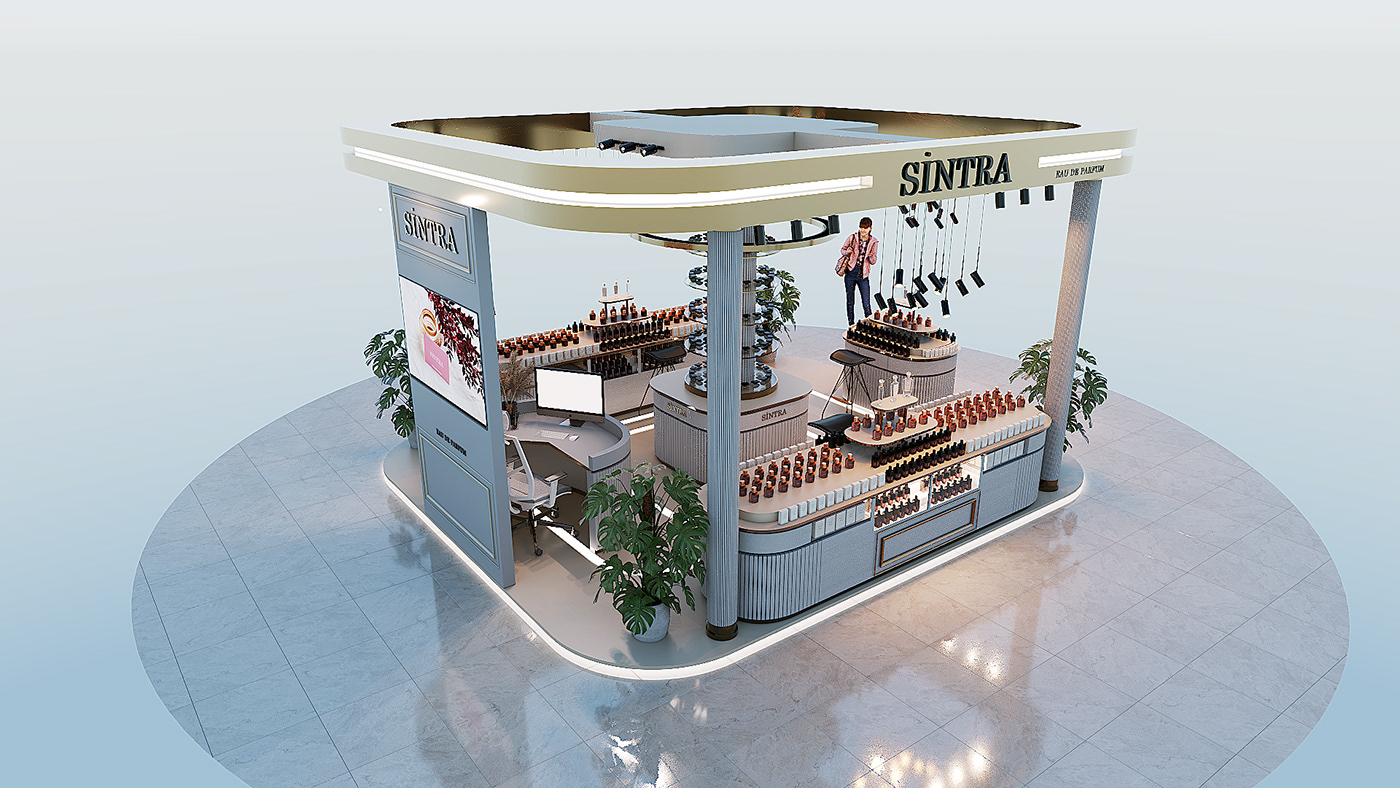 mall Shopping store brand identity Stand Exhibition  Event stand design arcitecture concept