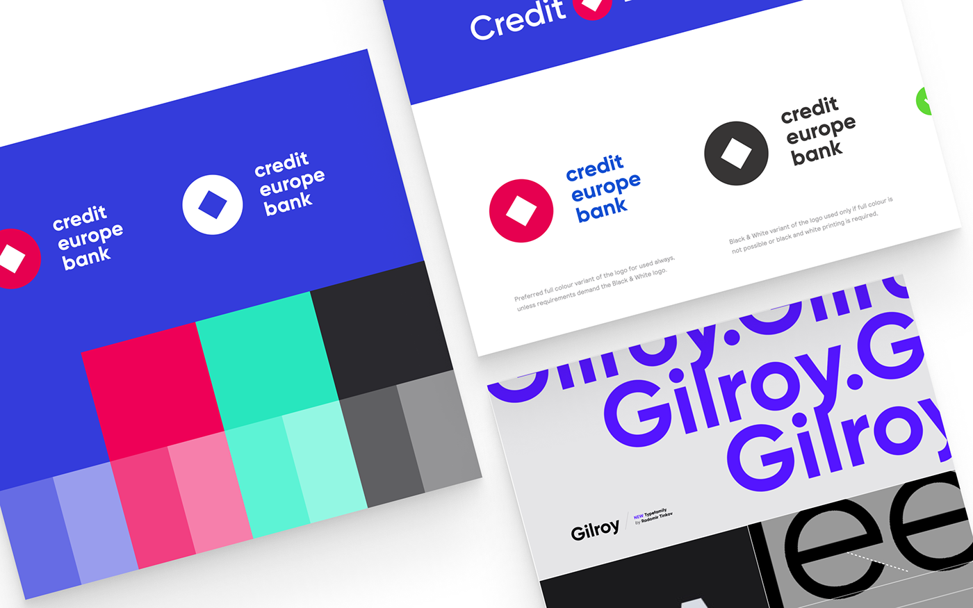 Bank branding  colorful identity minimal UI