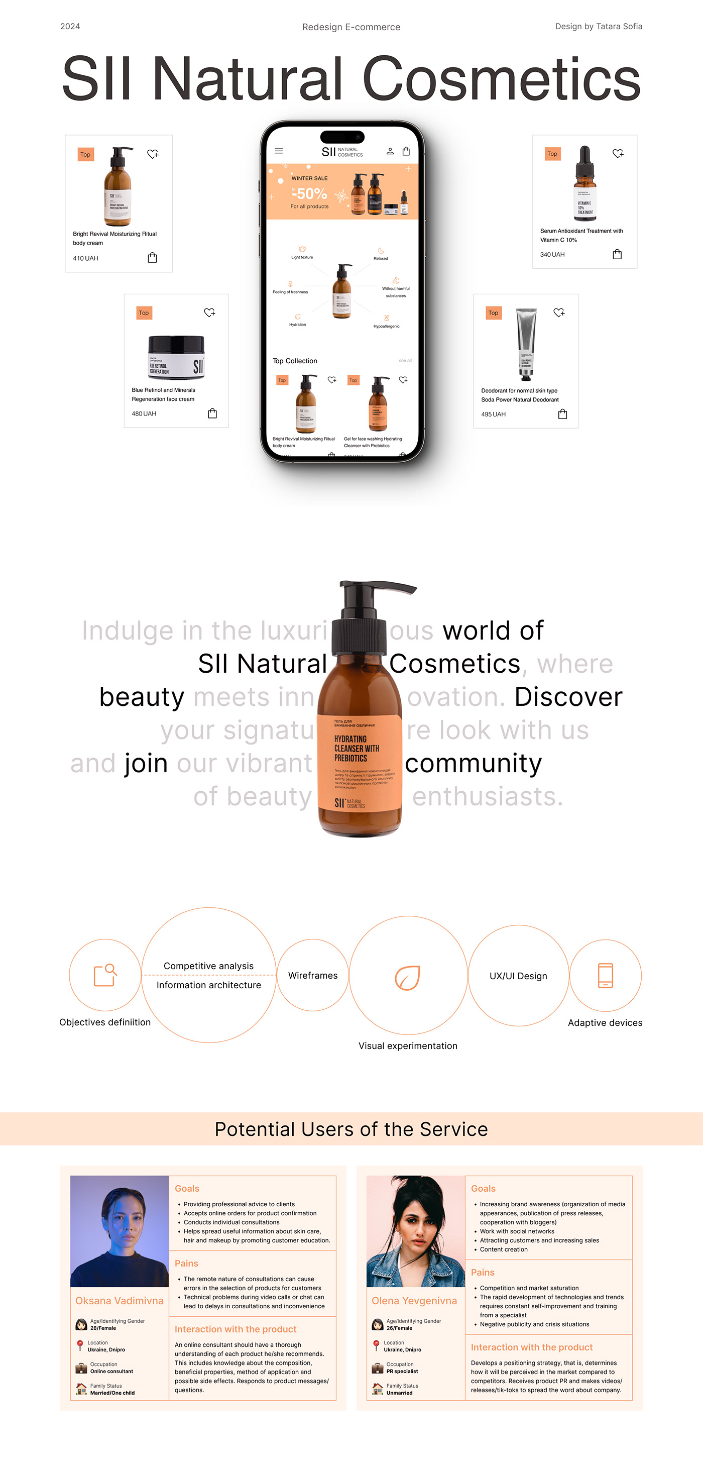 e-commerce cosmetics site beauty Website UI/UX wireframe animation  userflow shop