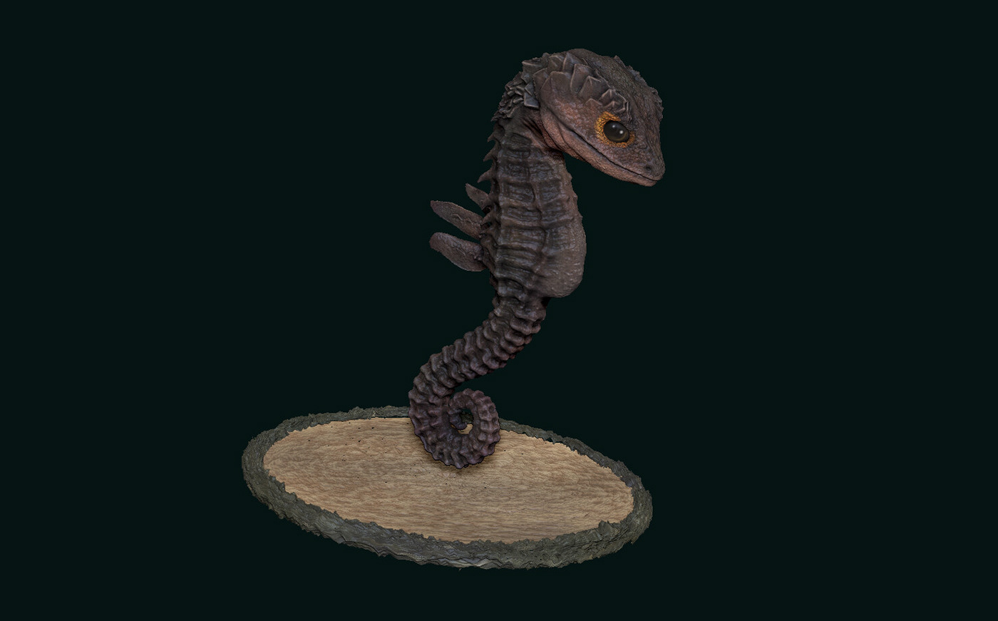 seahorse skink Zbrush Sculpt reptile sea