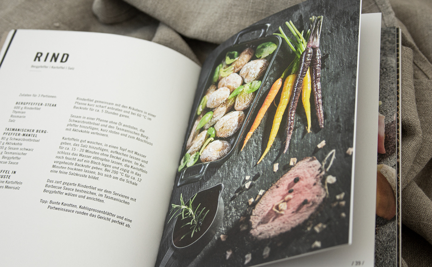 binding book cookbook design editorial Food  hotel kochbuch recipe