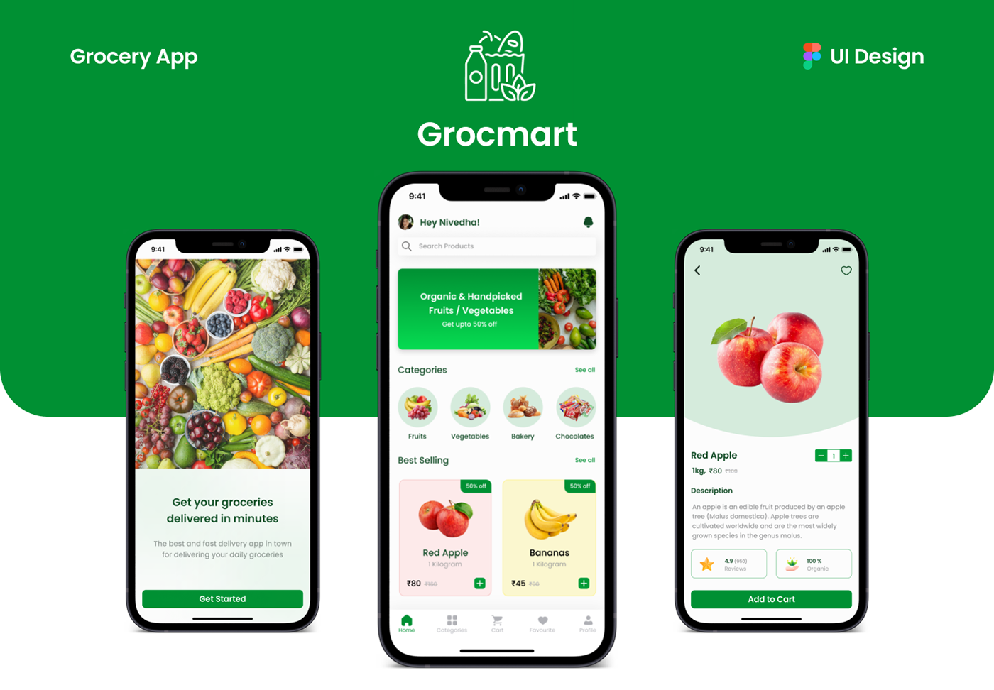 app design design Figma Grocery Grocery App Mobile app UI ui design ui ux user interface