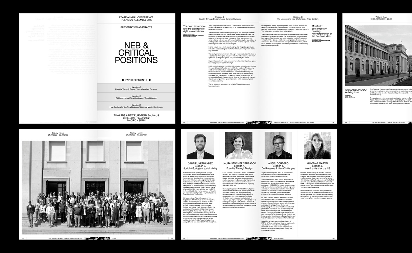 design editorial editorial design  book book design minimal black and white architecture bauhaus Europe