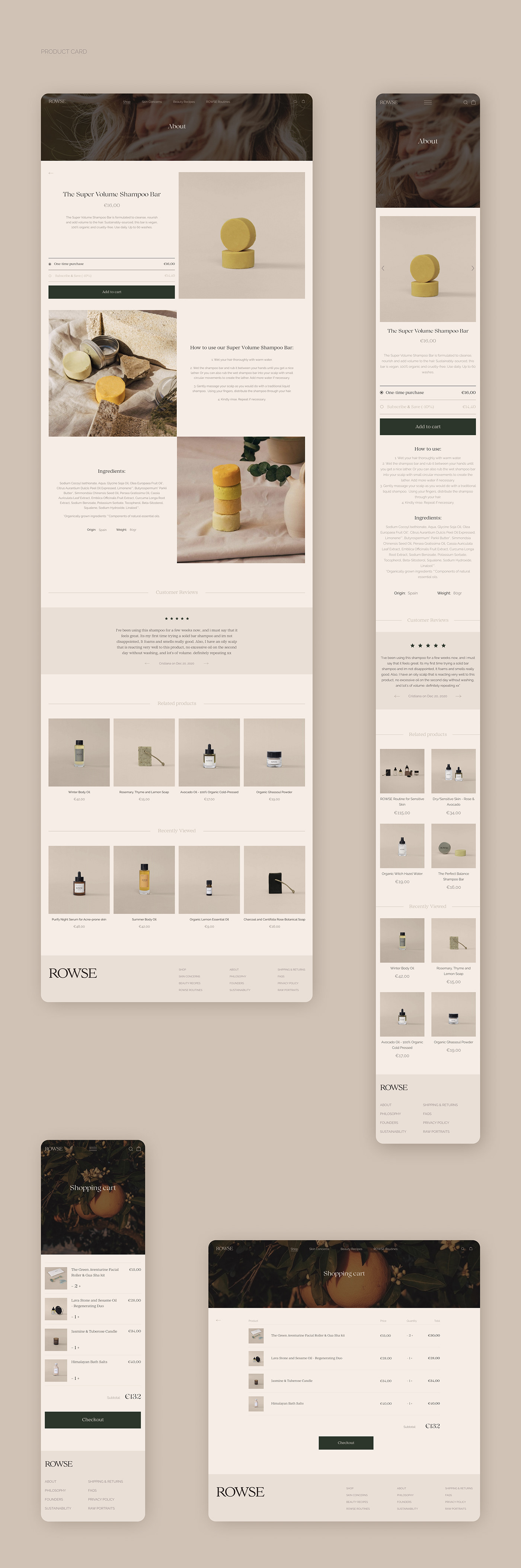 beauty brand Cosmetic redesign UI ux Web Design 