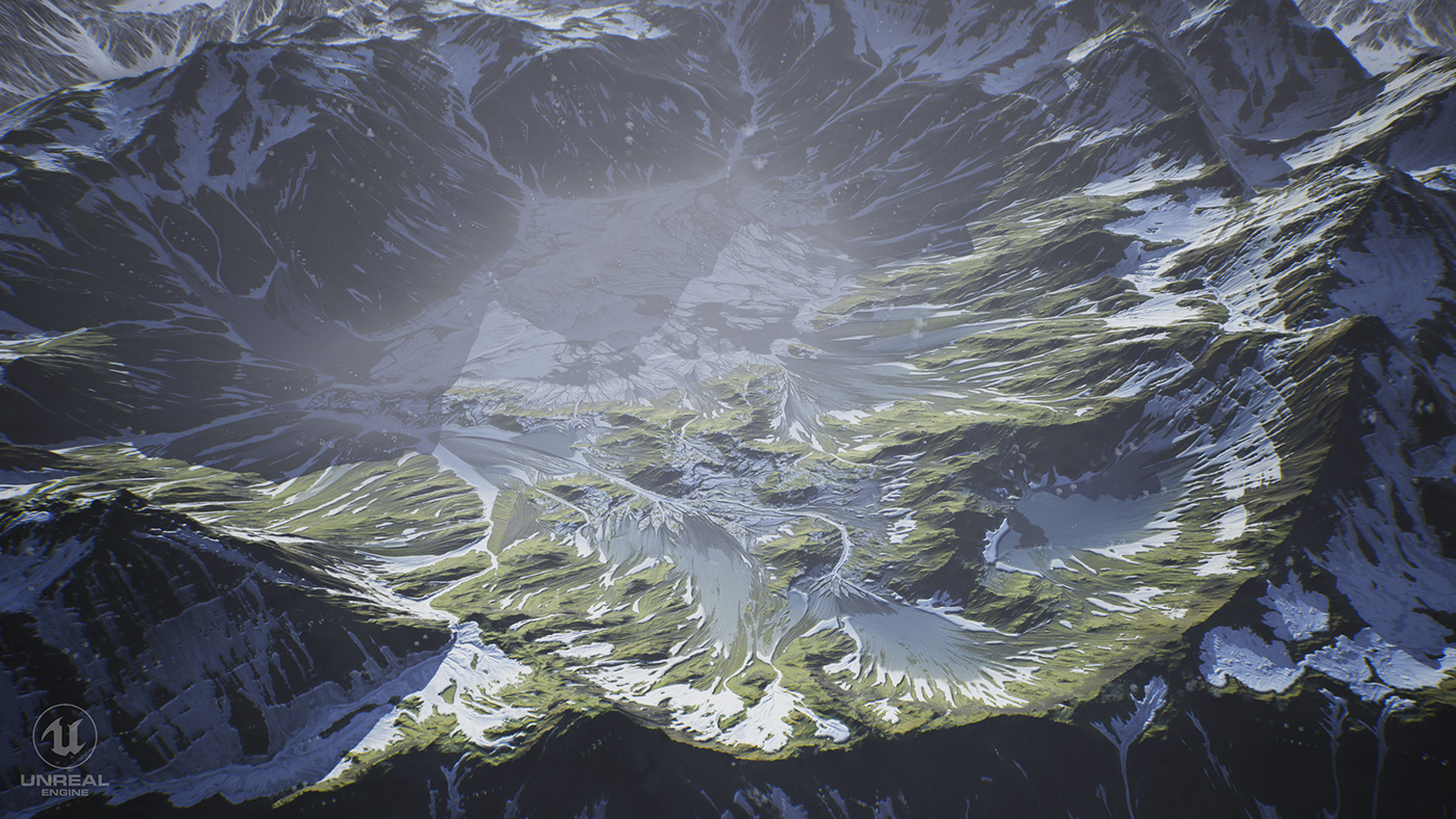 3D Arctic aurora CG Landscape MV realtime Render UE5 Unreal Engine