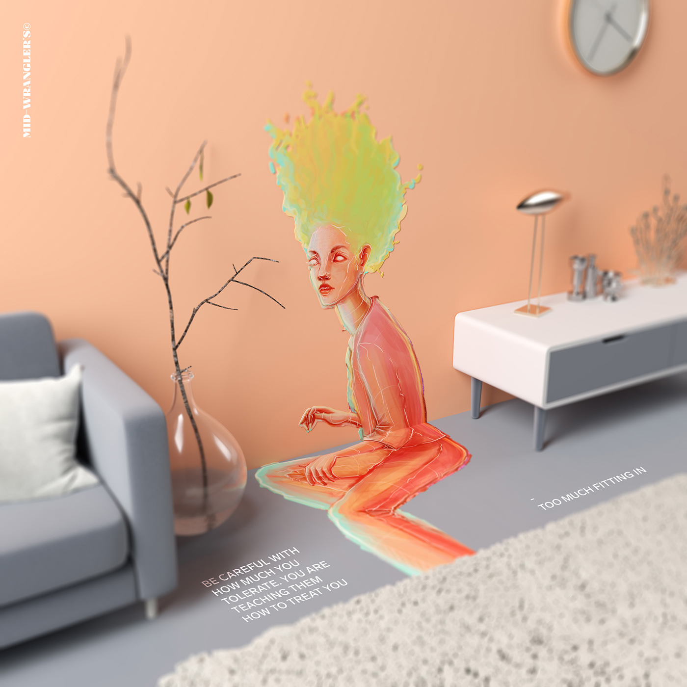3D 2D ILLUSTRATION  visual concept art ArtDirection colors pantone Scenes