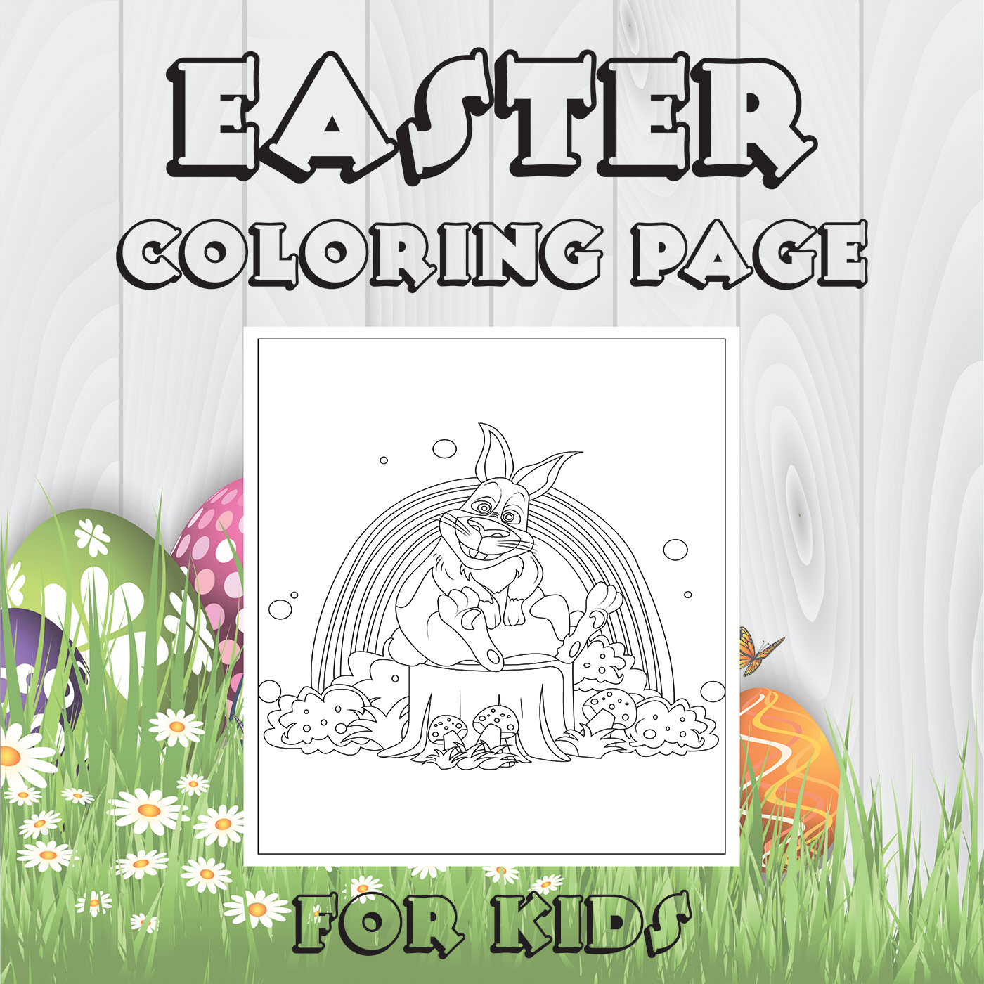 coloring coloringbook coloringpages Easter easter bunny Easter Egg bunny ILLUSTRATION  easterbook eastercoloringbook