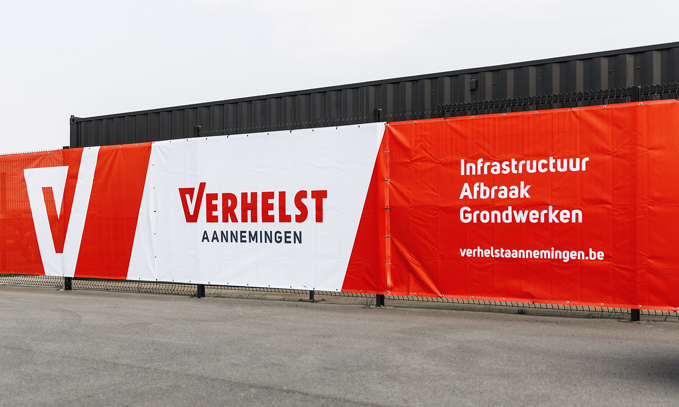 verhelst construction contractor branding  identity red White checkmark Photography  check