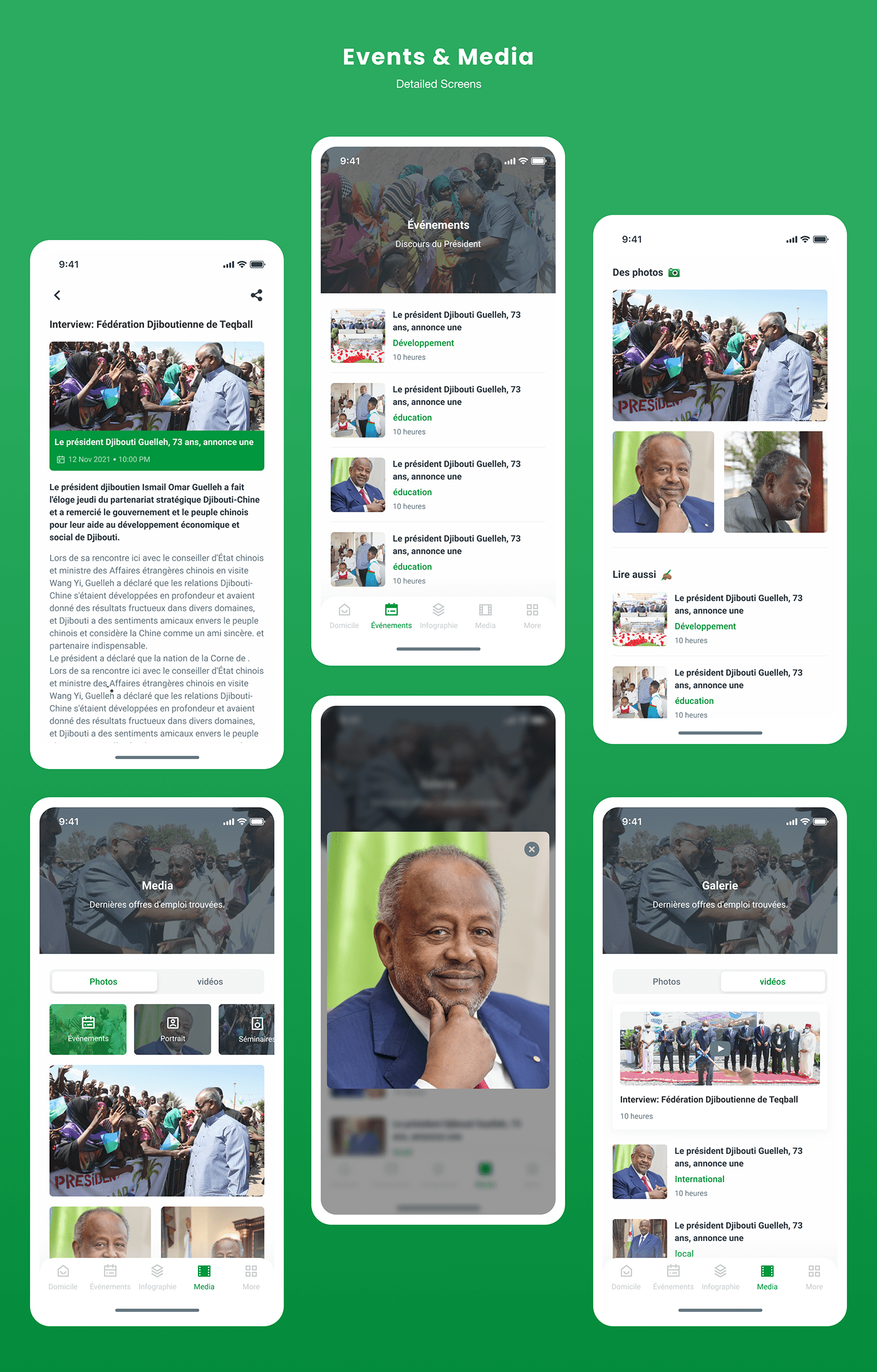 app design Djibouti Figma green Interface Mobile app politics ui design UI/UX user experience