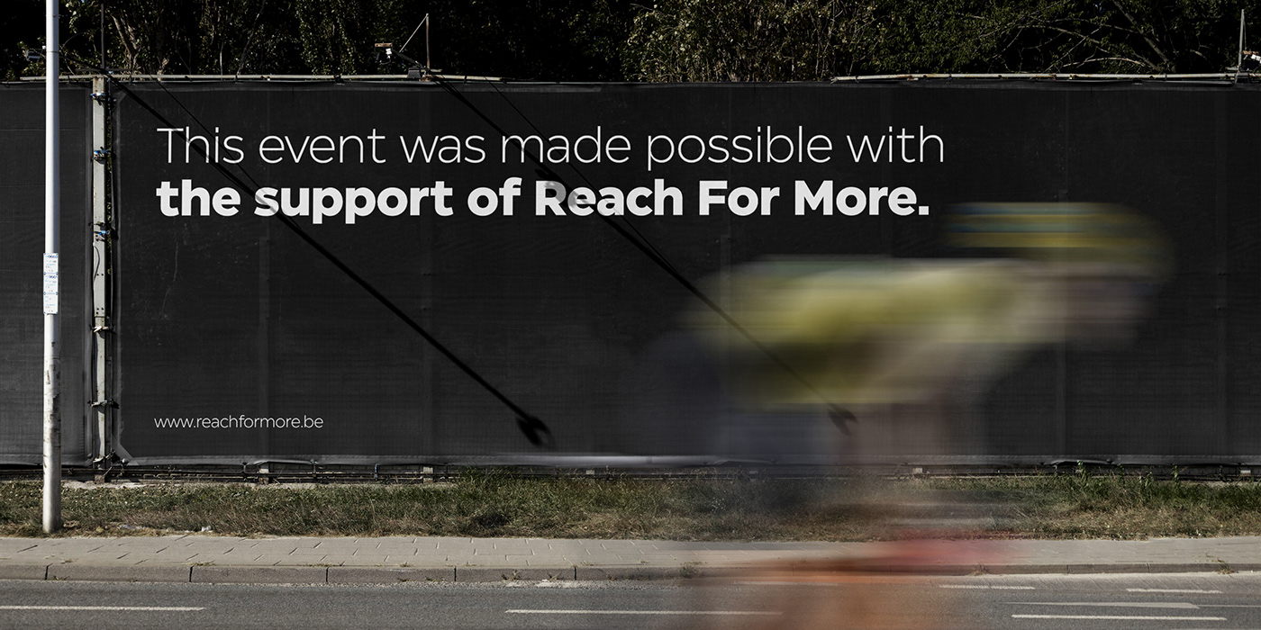 Reach For More outdoor banner on event