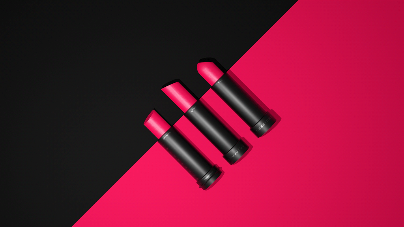 3 lipsticks.