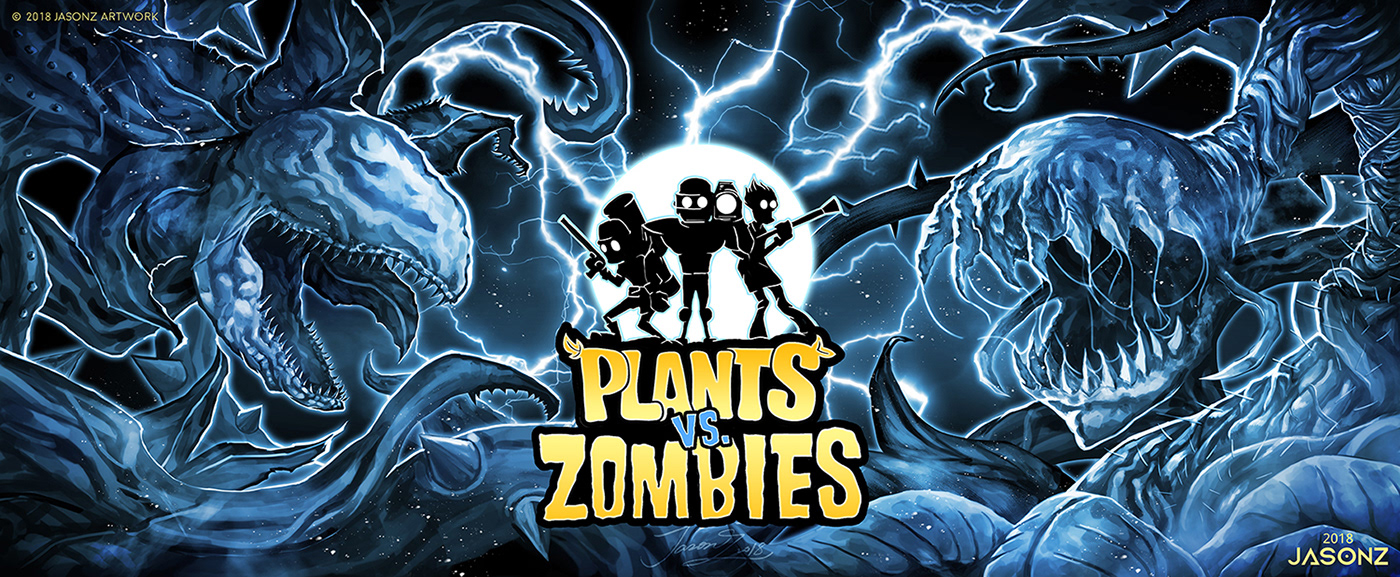 Game Art fanart digital 2d plants vs zombies artwrok game