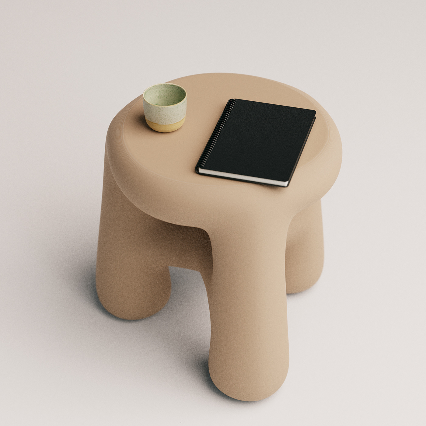 indoor architecture product design  design furniture stool sand 3dprint sidetable