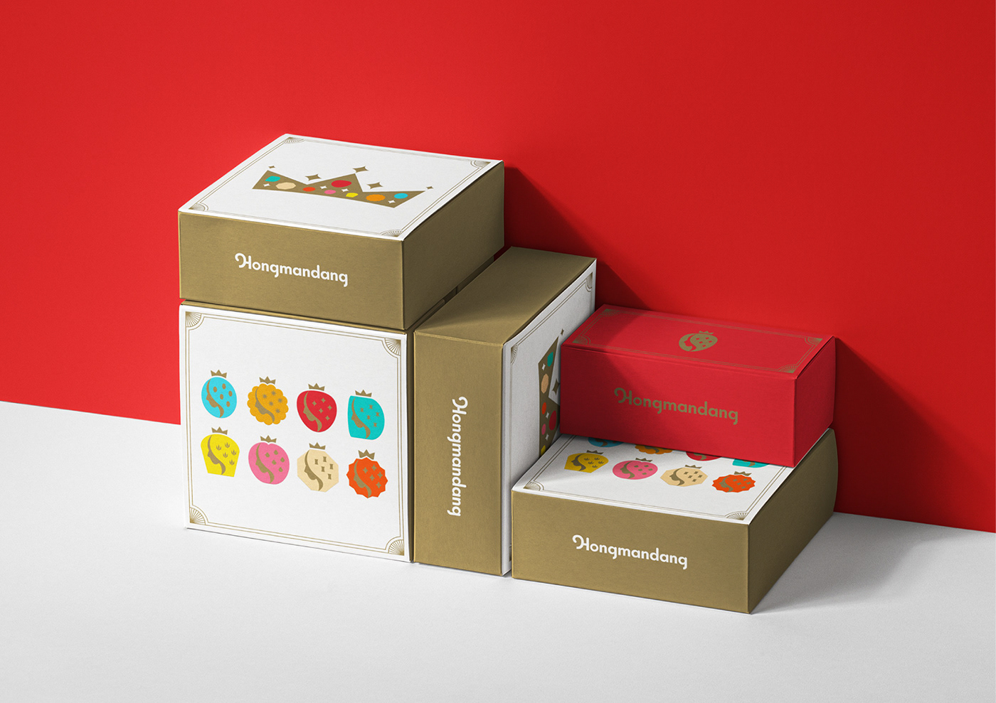 branding  cafe dessert Packaging Coffee fruits cake logo Princess strawberry