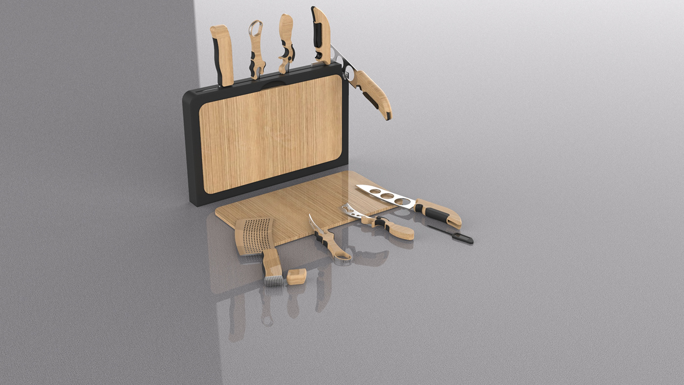 ergonomy kitchen knives manual productdesign Renders sketches