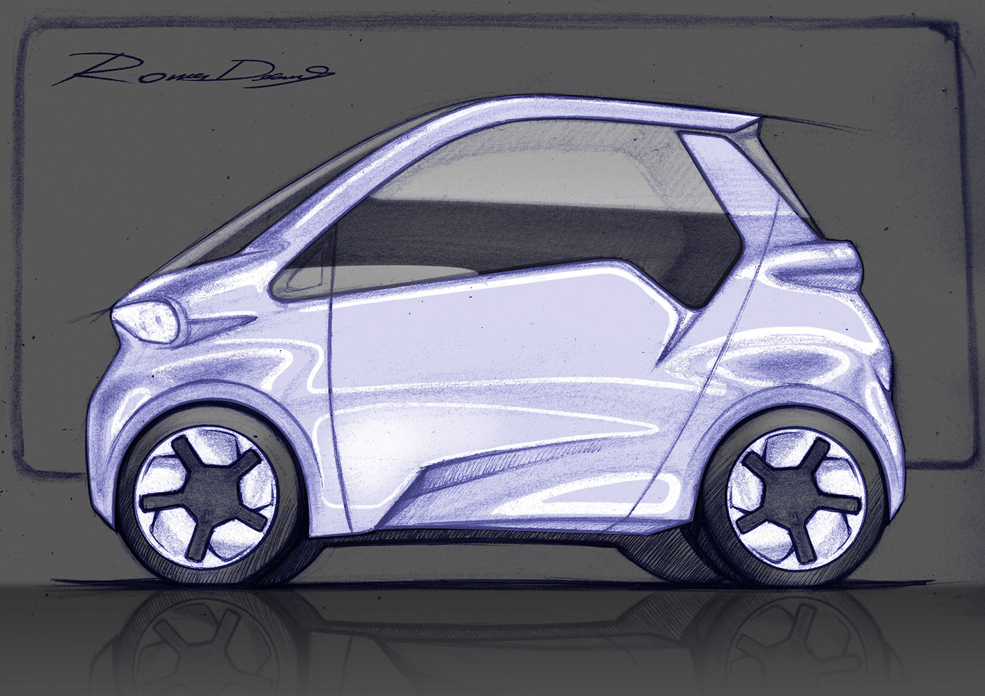 car micro Urban electric automotive   concept design idea creative romeodesign