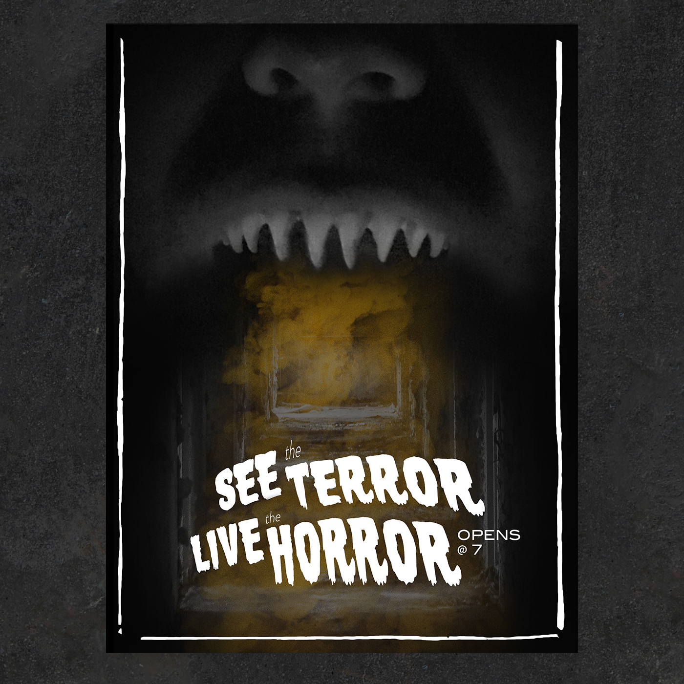 poster photoshop horror vintage Film   Photography  graphic design  Halloween typography   grunge