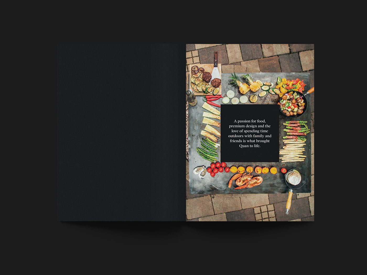 print brochure Layout barbecue luxury catering
