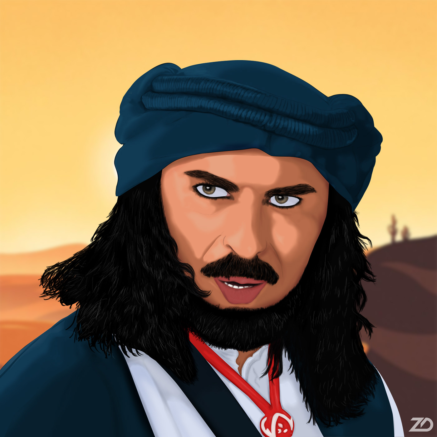 Arabic Art Arabic logo arabic man  arabic portrait arabs Digital Art  digitalportrait digitalportraits middle east vector art