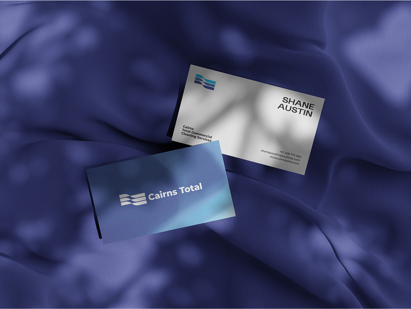 Abstract Art branding  Cairns cleaning commercial company modern visual identity