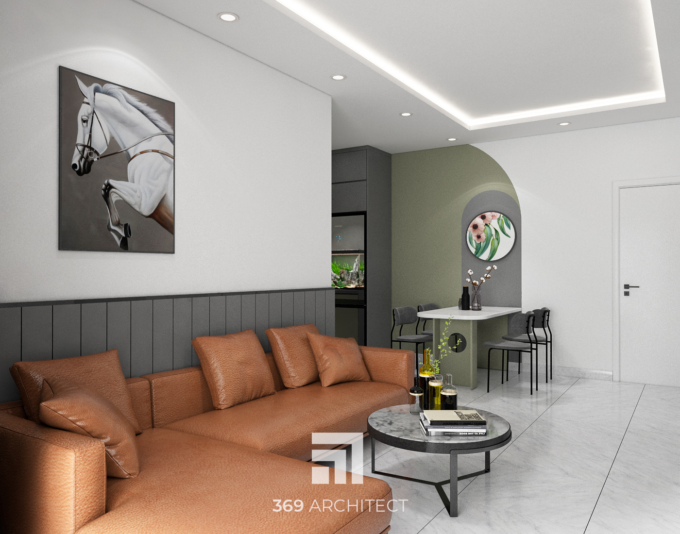 apartment Interior modern design 3D Visualization 3D Rendering visualization architecture