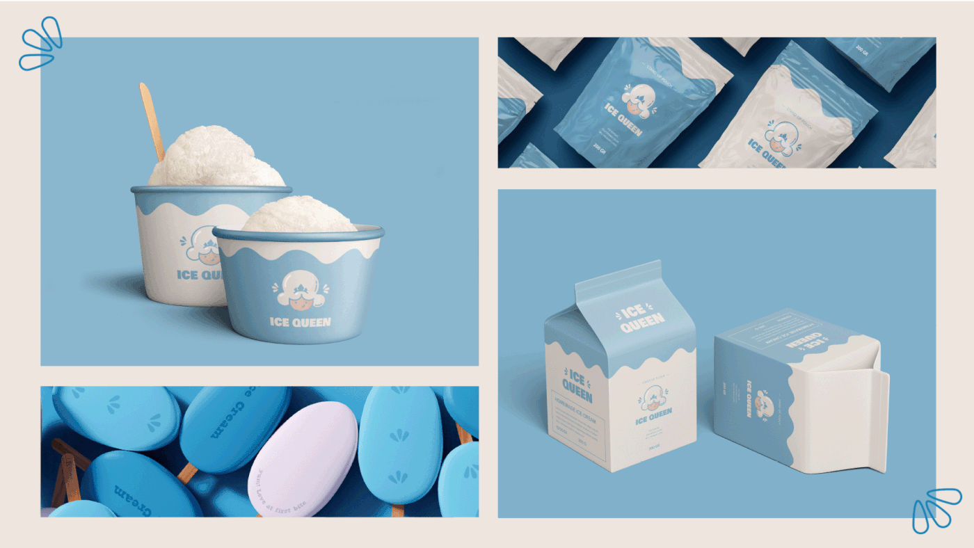 Packaging for ice cream shop