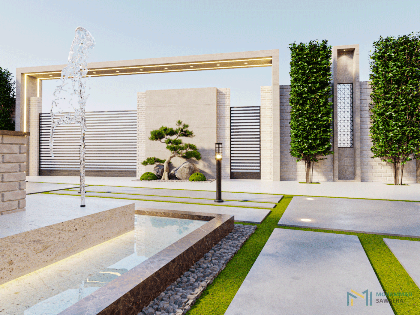 architecture exterior Render corona modern 3D 3ds max Outdoor Nature Landscape