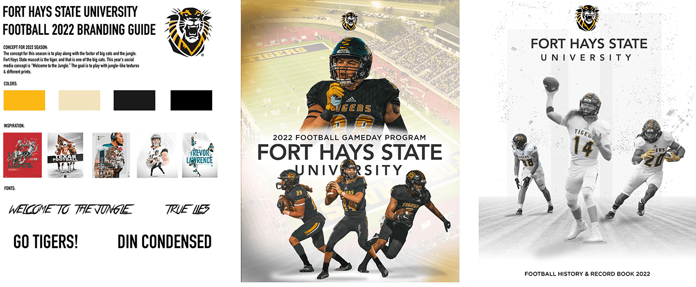 college football color design FHSU football GAMEDAY Gameday Graphics graphic Sports Design typography  