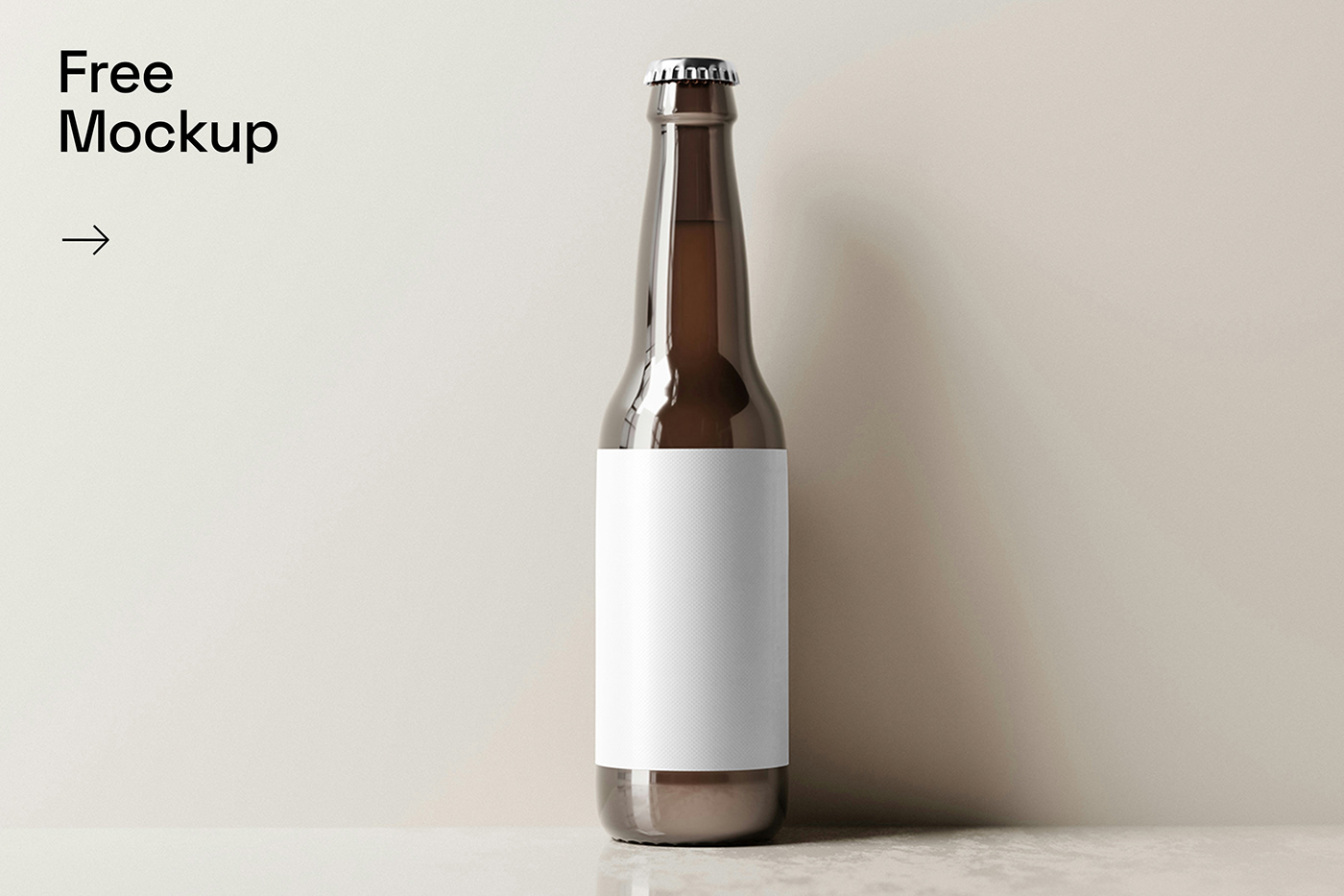 free freebie download free psd branding  brand identity visual identity beer bottle Packaging visualziation