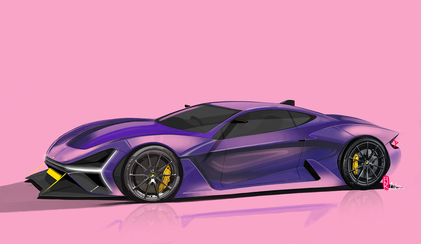 car design automotive   design sketching rendering Render art McLaren portfolio Super Car sports car sketch