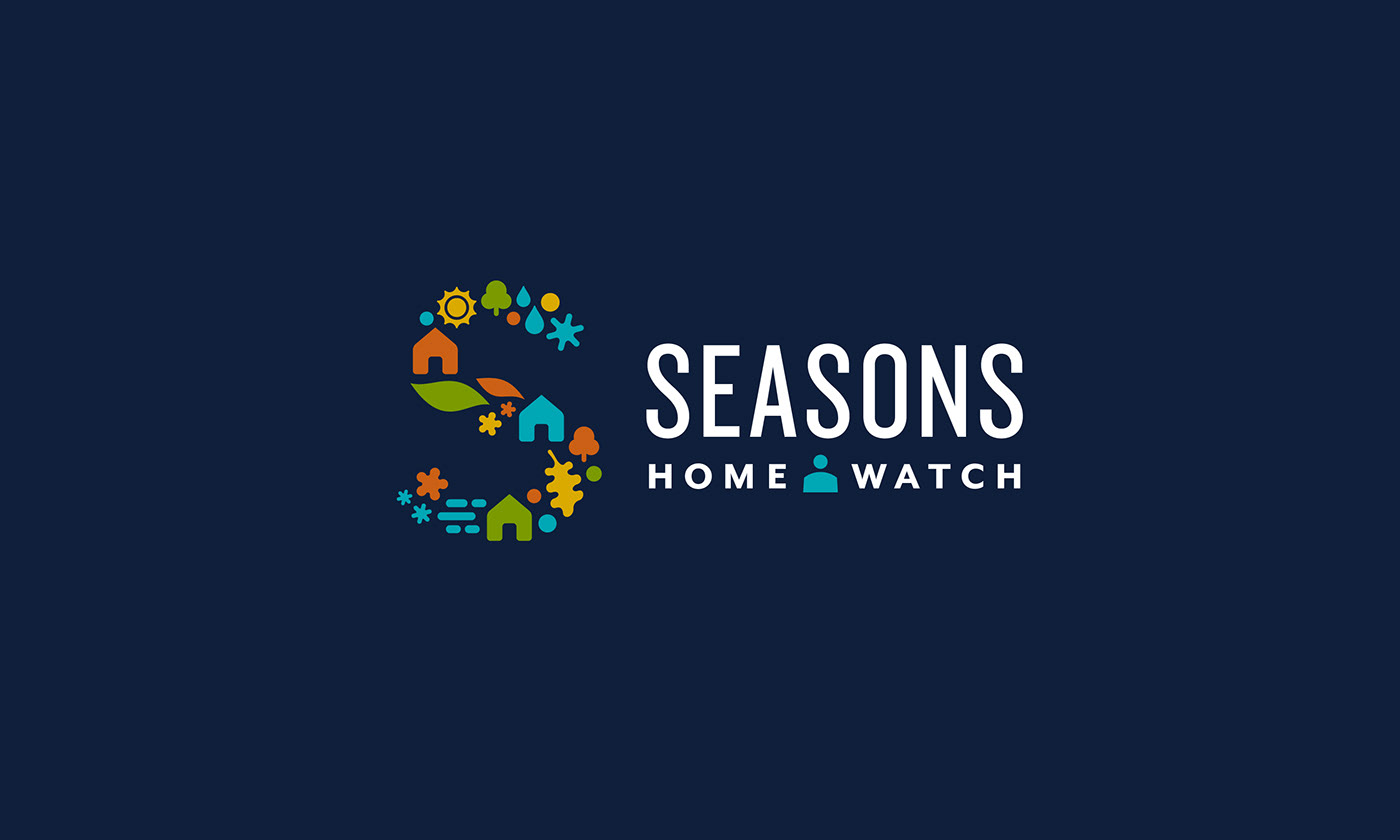 Seasons Home Watch identity logo branding  colors pattern brand identity