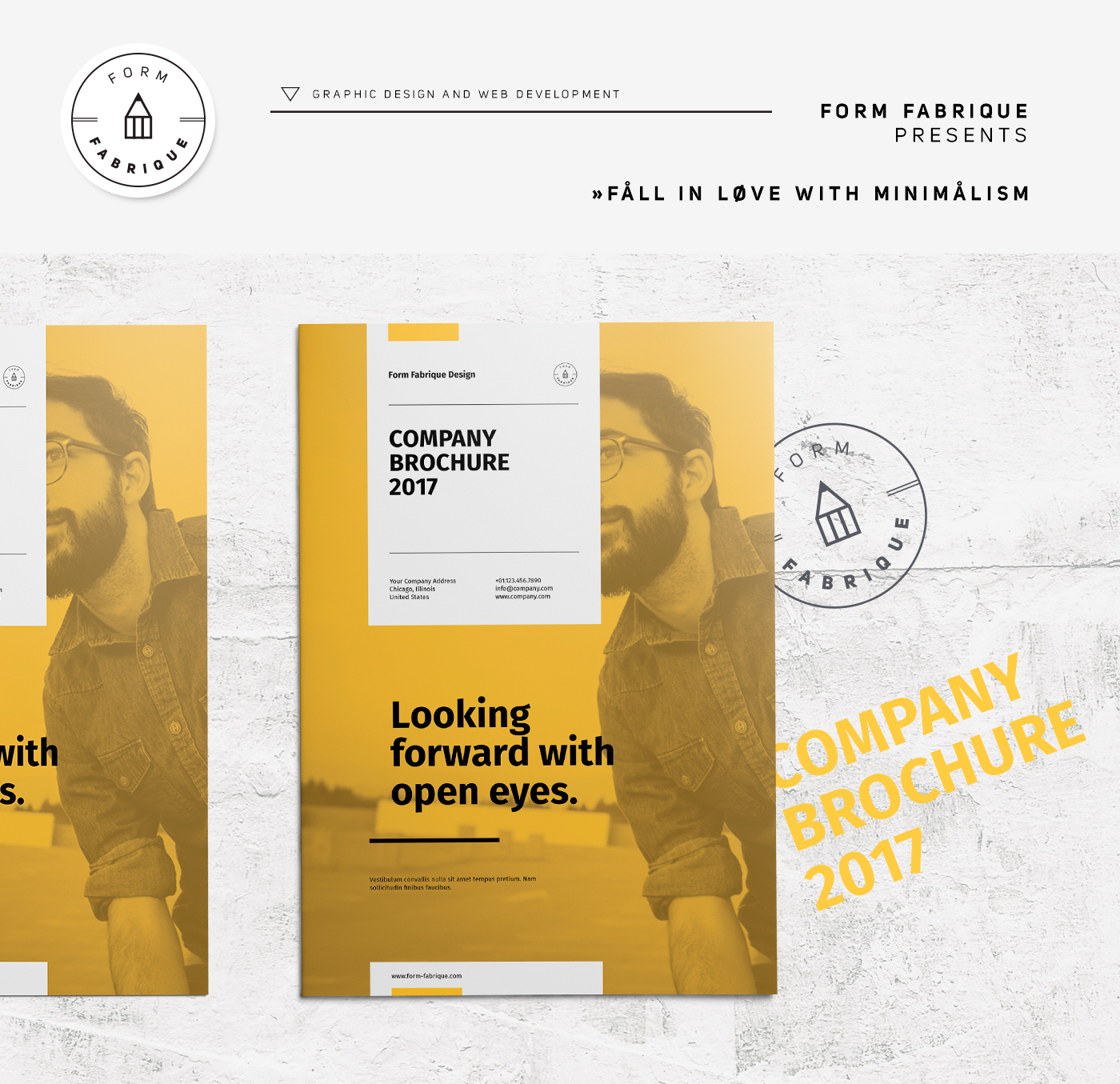 brochure Company report annual report Proposal portfolio Layout minimal business profile corporate