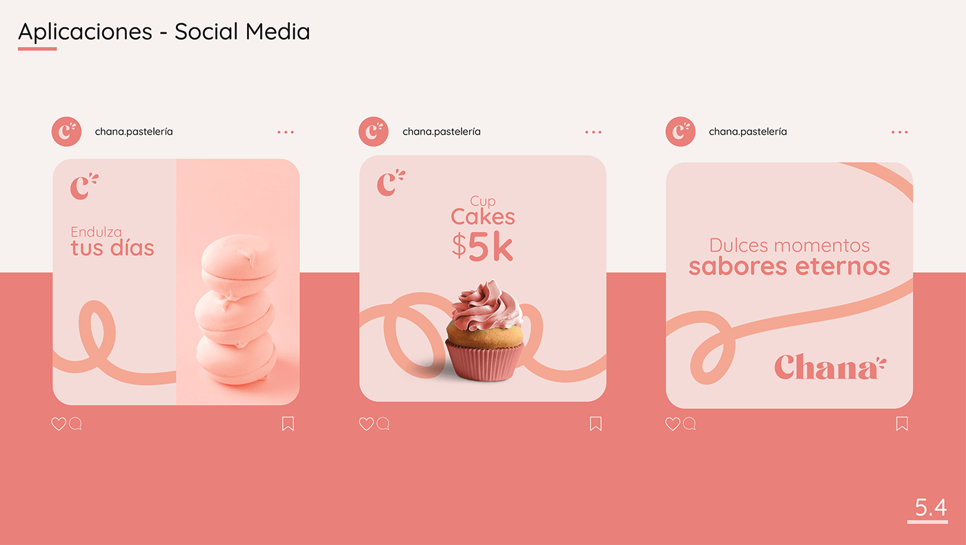 bakery pasteleria cakes logo Behance graphic design  visual identity brand Social media post pink