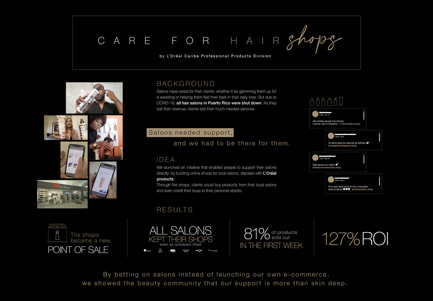 ads beauty COVID-19 e-commerce hair shops idea Minimalism salons