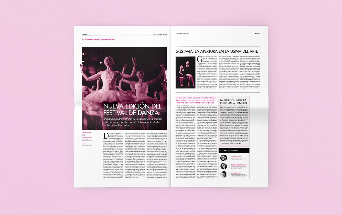 DANCE   dance photography diario editorial design  InDesign Layout magazine newspaper periodico typography  