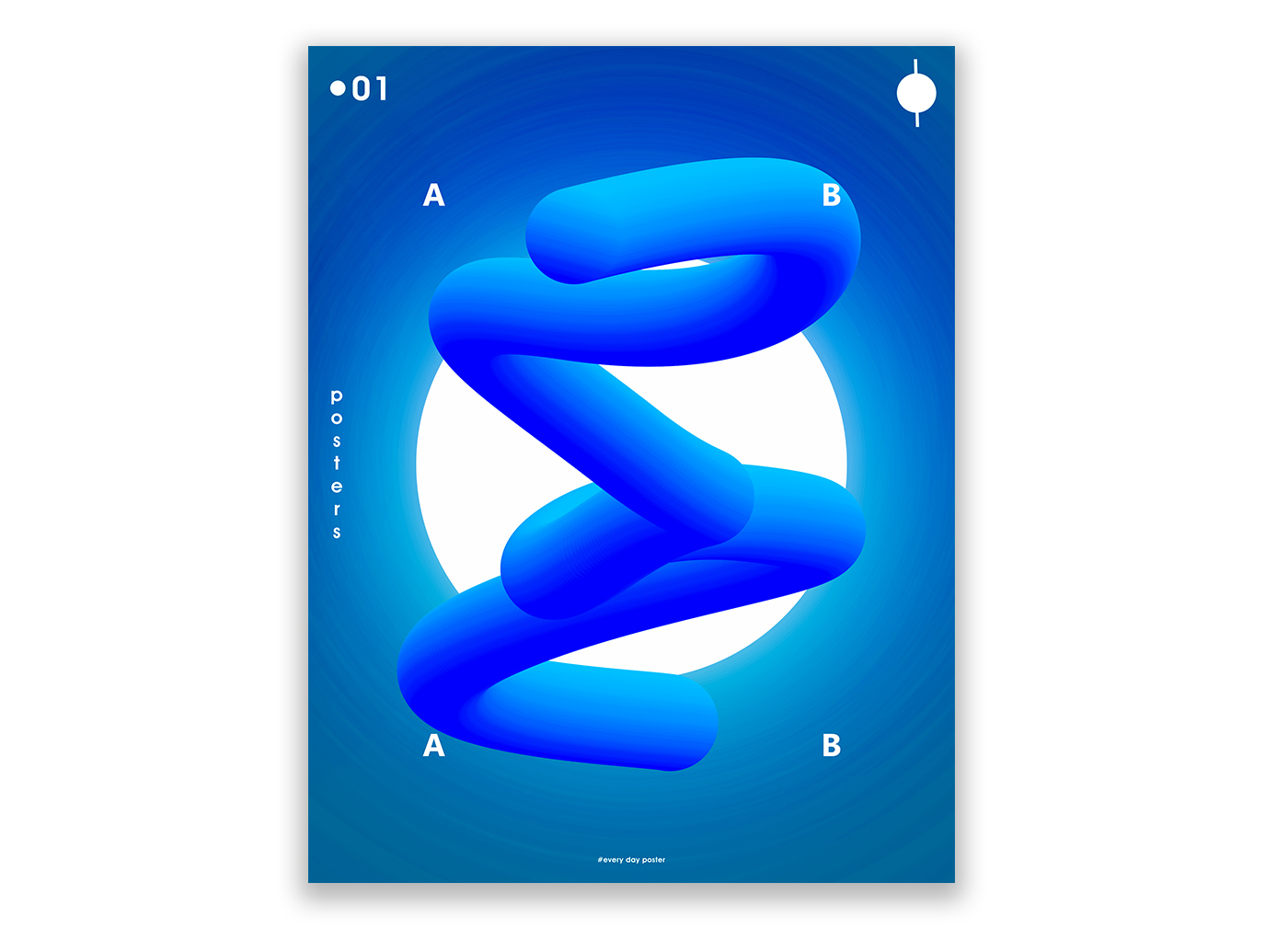 poster art print daily design 3D 2D ink typo typoghraphy