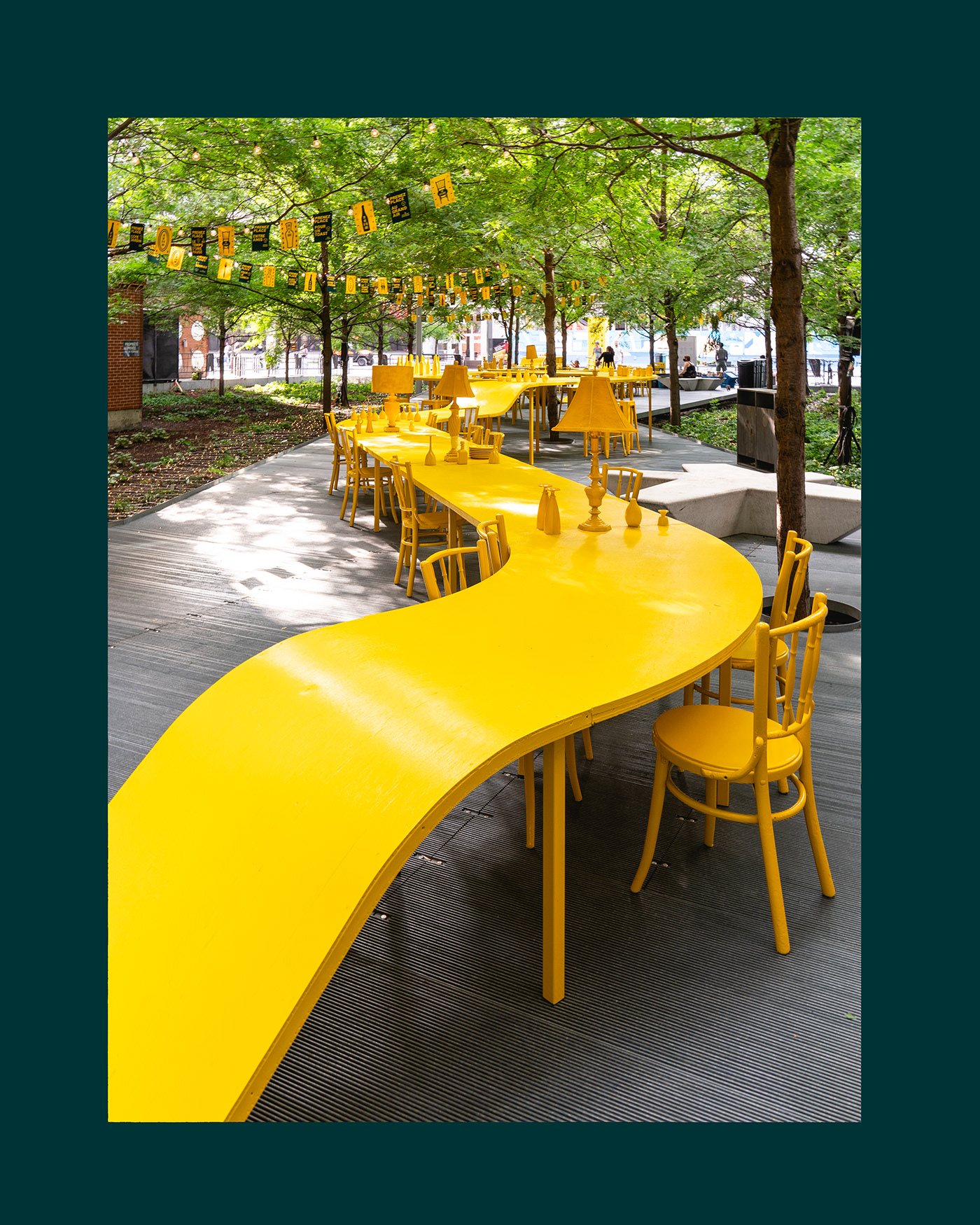 architecture graphic design  table yellow