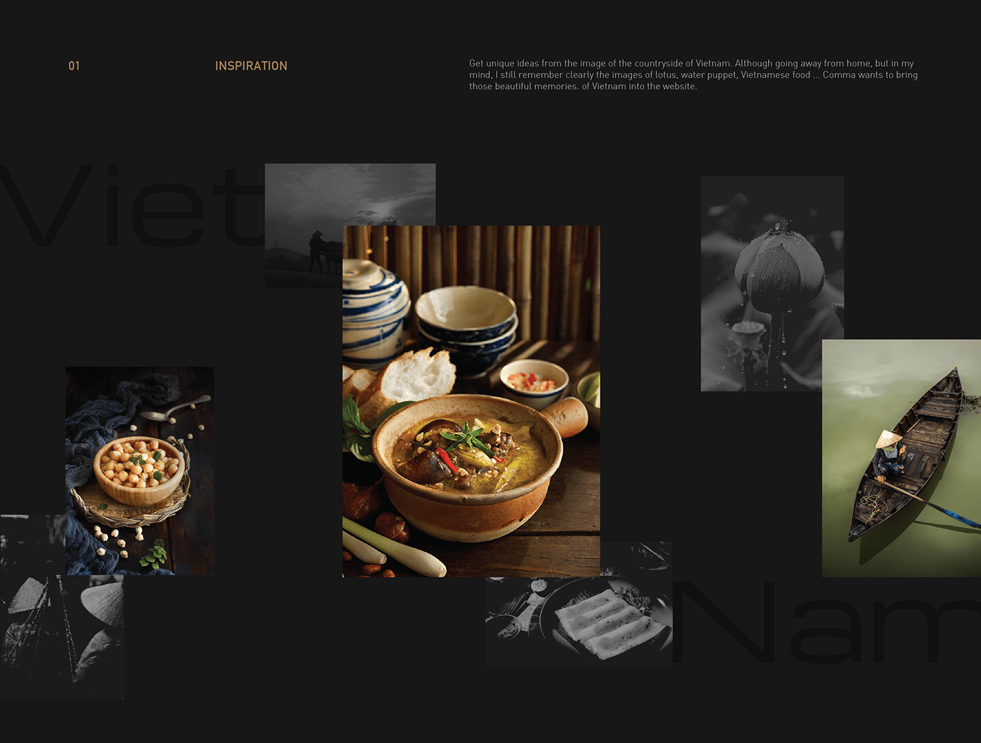 agency comma creative design F&B restaurant UI ux vietnam Website